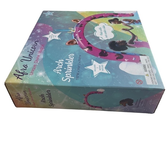Afro Unicorn Rainbow Arch Sprinkler Outdoor Activity Toy Brand New Pink purple - Picture 7 of 9